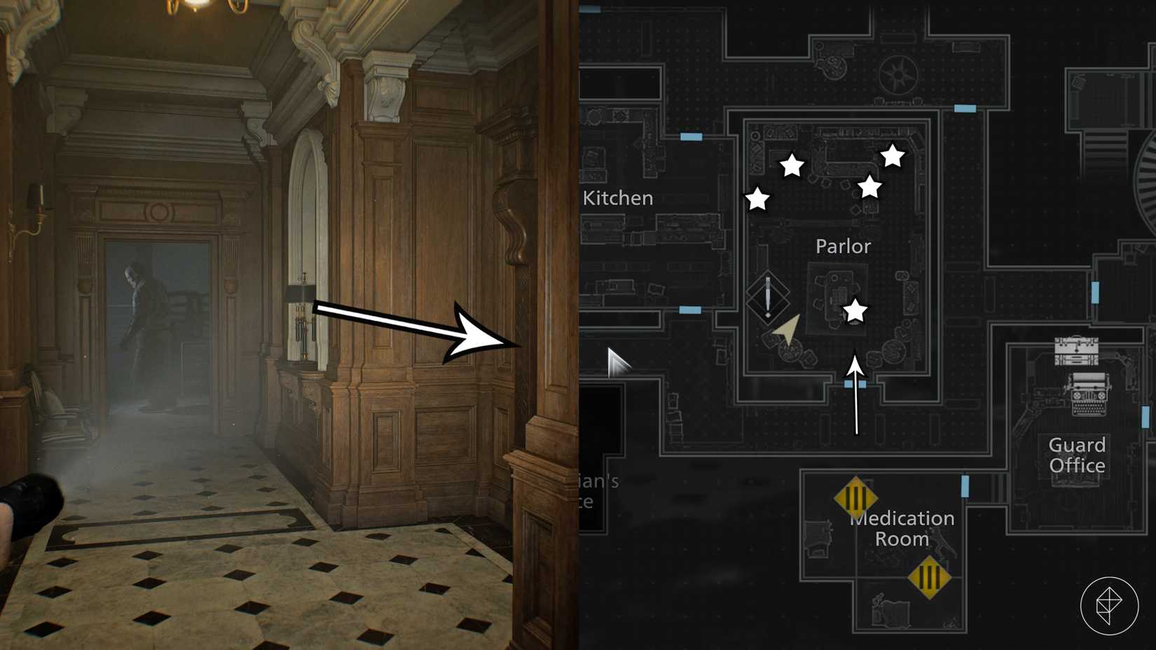 Parlor Map Resident Evil requiem walkthrough part 3: Chronic Care Center West Wing