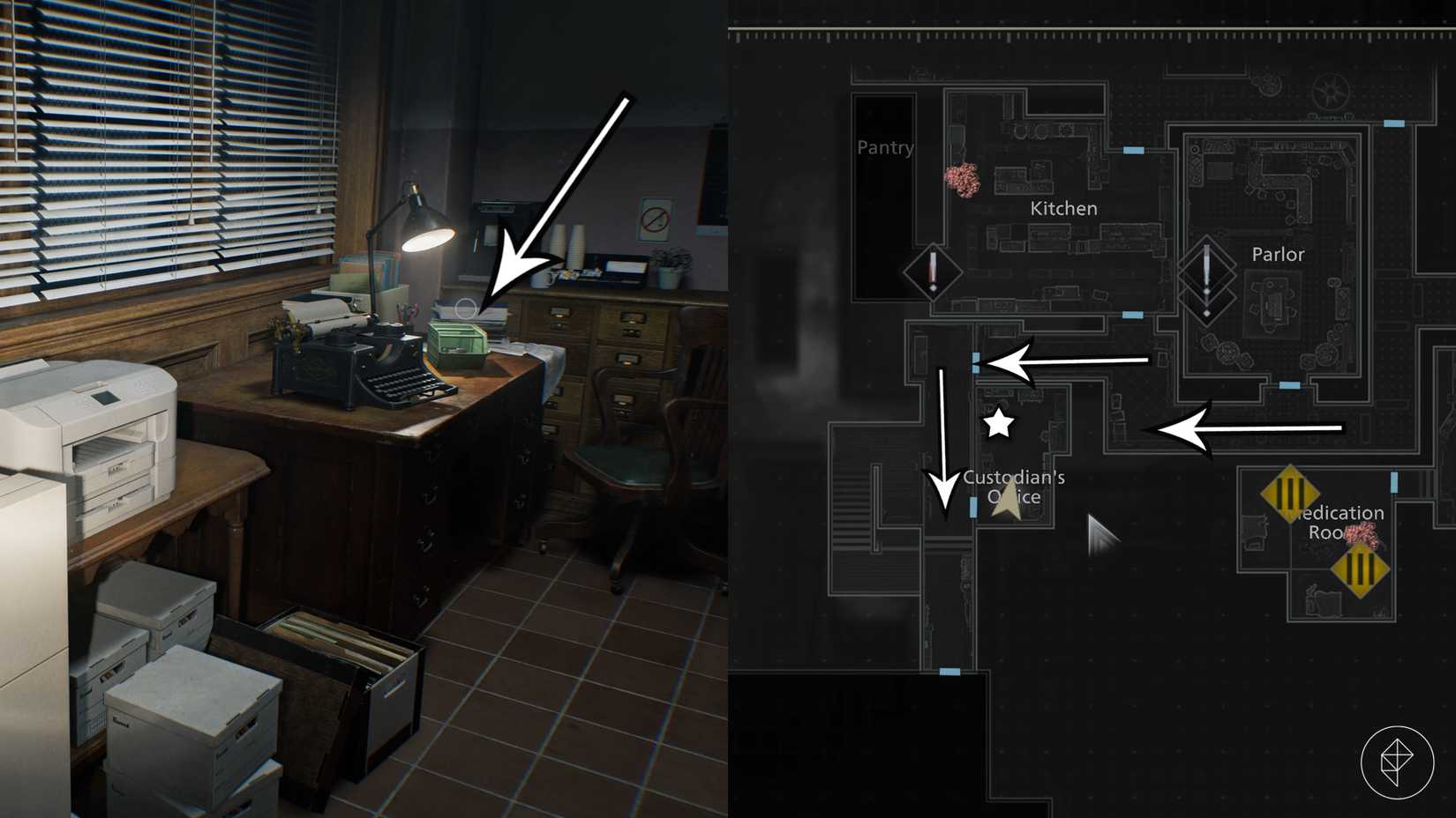A wrench in the Custodian's Office in Resident Evil Requiem.