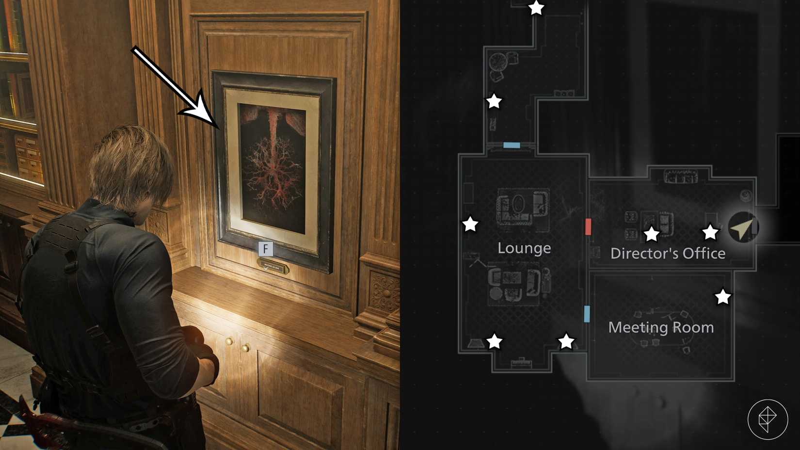 Leon leaves Victor's Office in Resident Evil Requiem.
