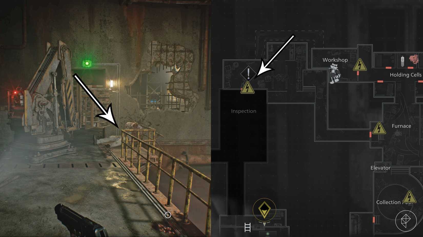 Important location of the helicopter in the basement of Resident Evil Requiem.