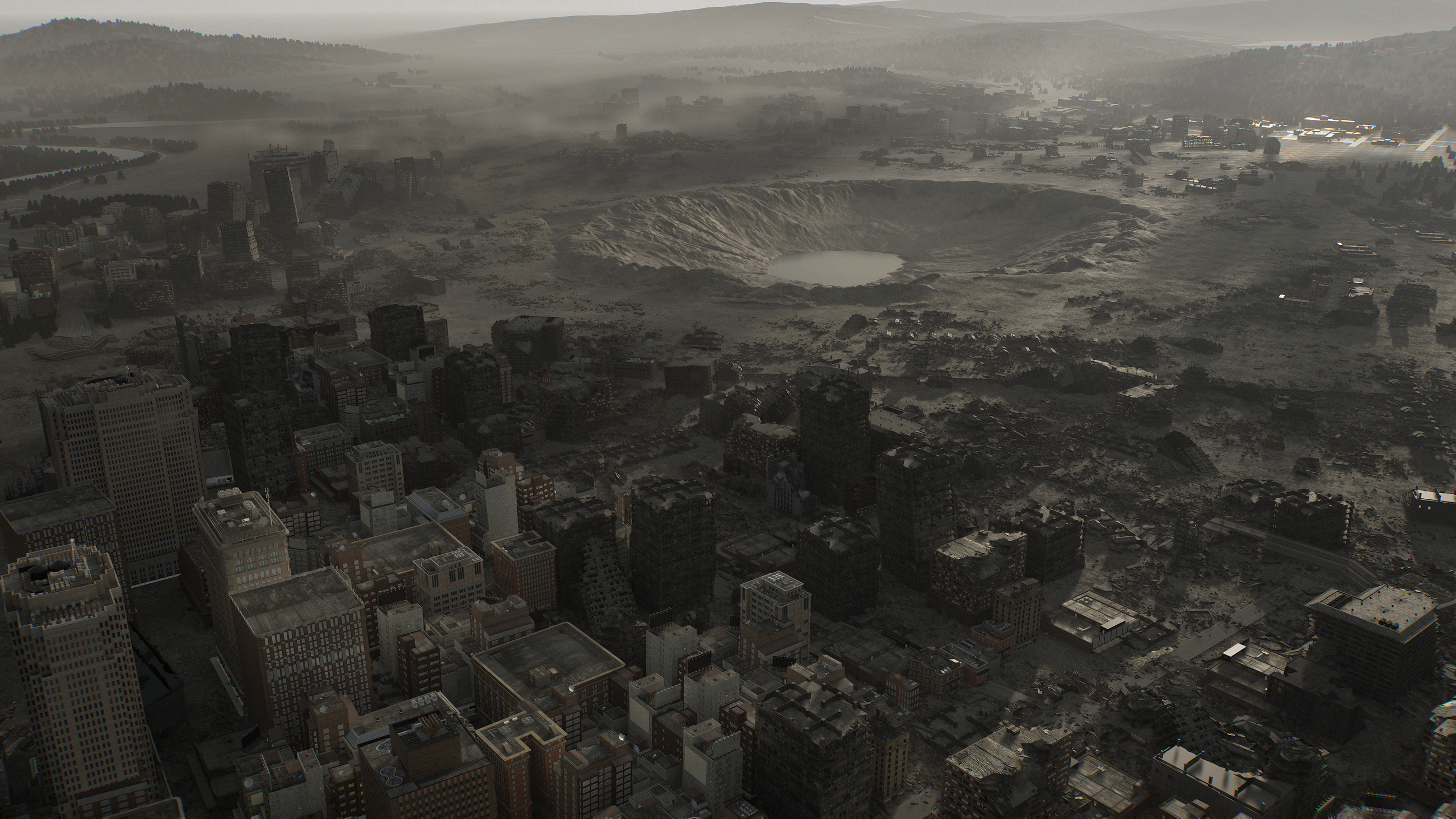 A destroyed Racoon City appears in Resident Evil Requiem.