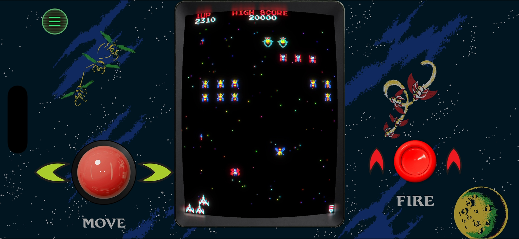 A reproduction of a Space Invaders arcade cabinet appears in Retrocade.