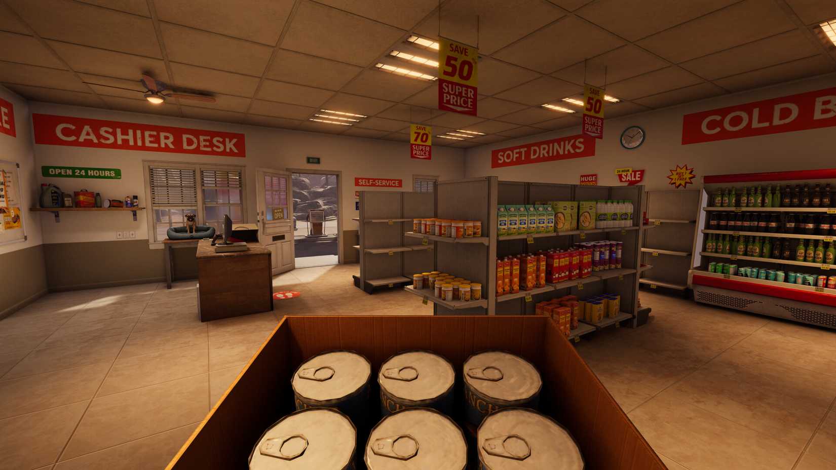 An alien restocks beans in Roadside Research