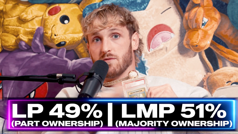 Logan Paul explaining his plan for the Liquid Marketplace co-ownership of his Pikachu Card