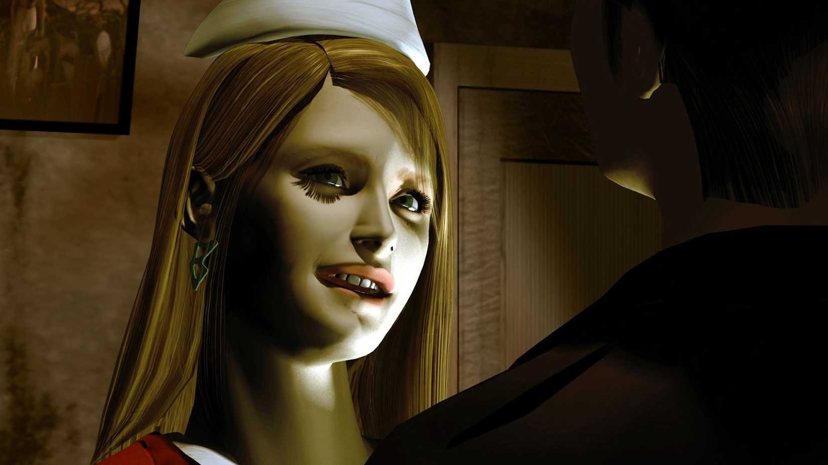 Lisa from Silent Hill speaking to Harry Mason