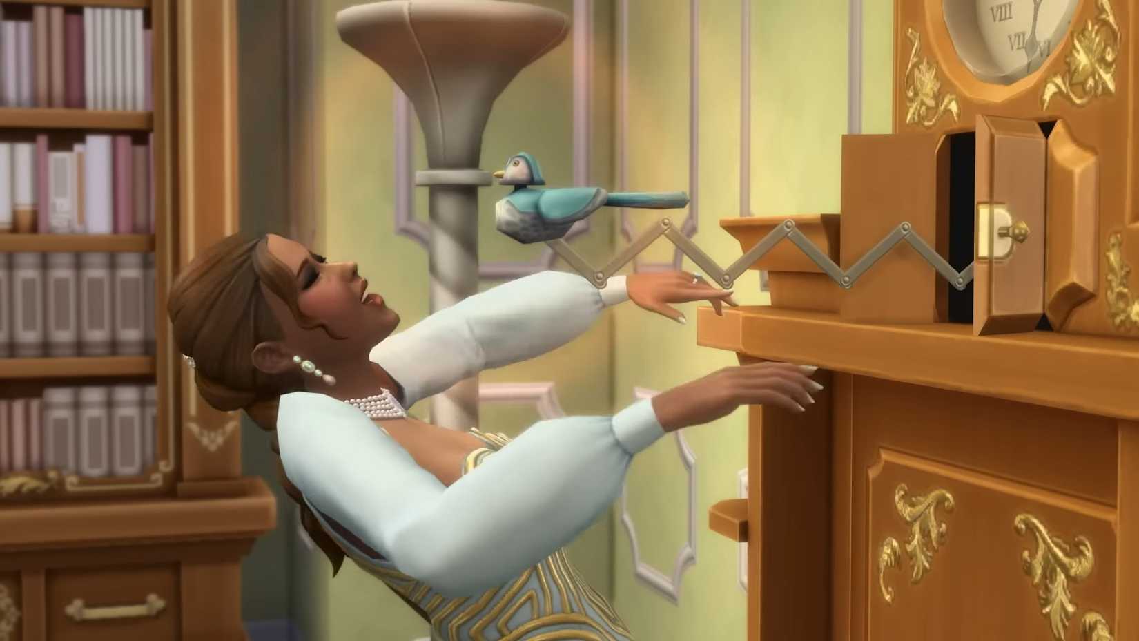 Sims 4 Cuckoo clock hitting a Sim