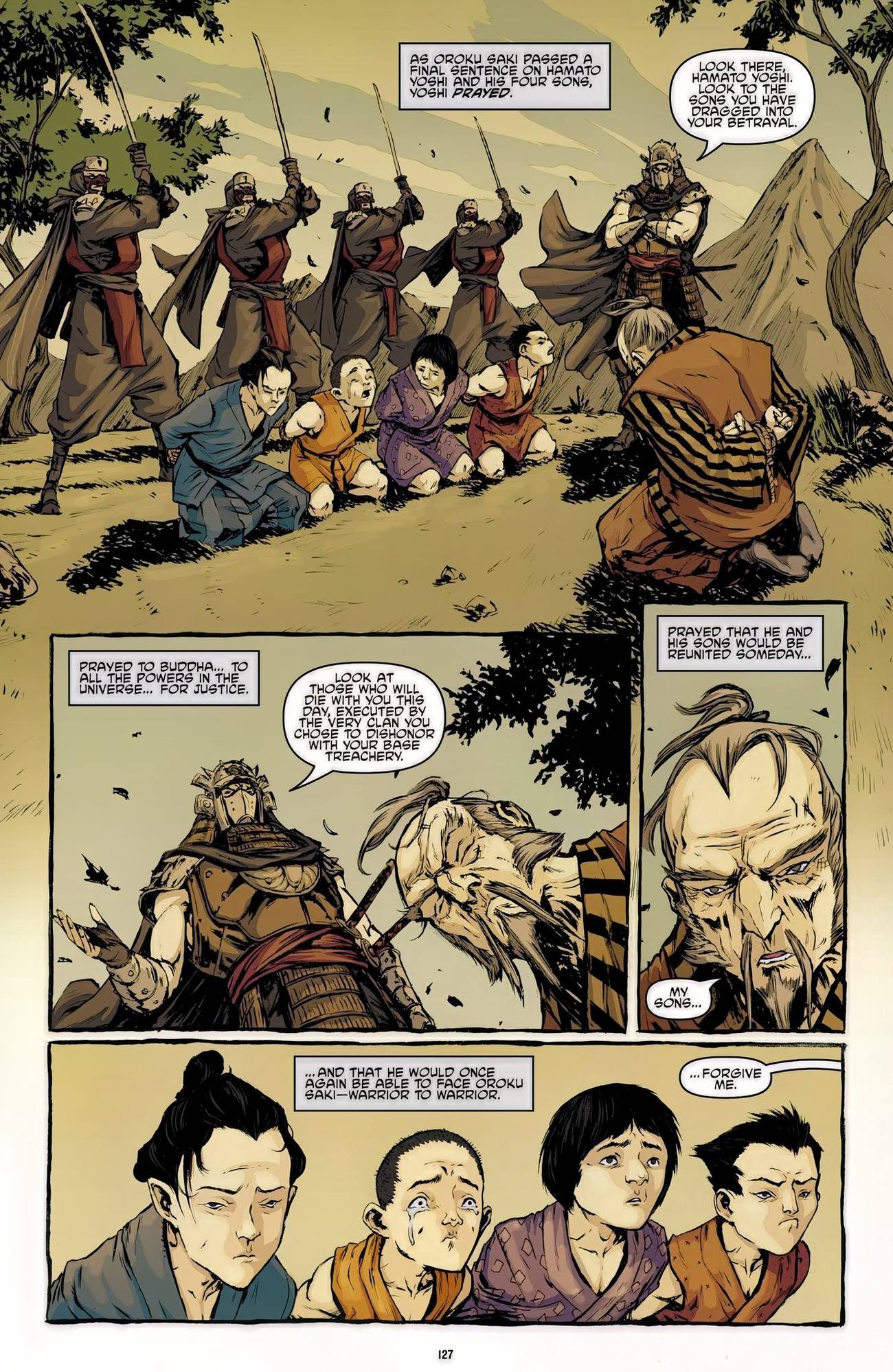 Shredder executes Splinter's family