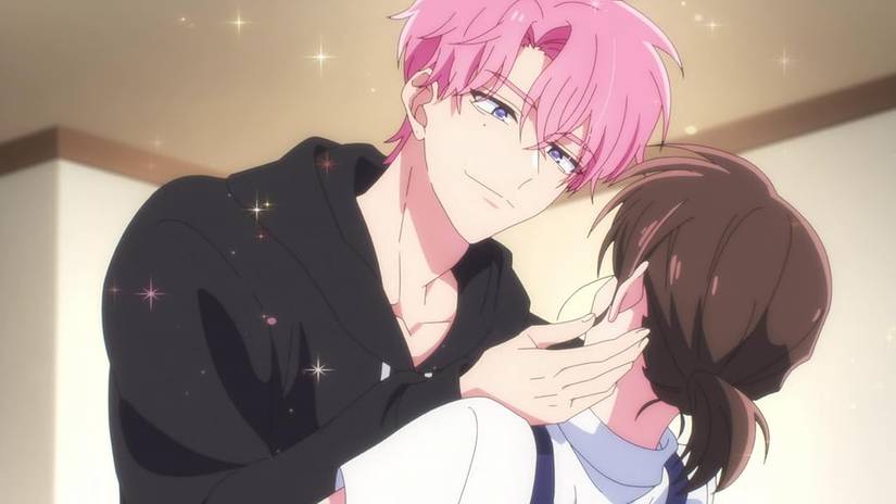 Tamon showing his idol side, sweeping Utage off his feat in Tamon's b-side