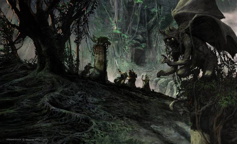 The black obelisk outside the tomb of the nine gods in D&D