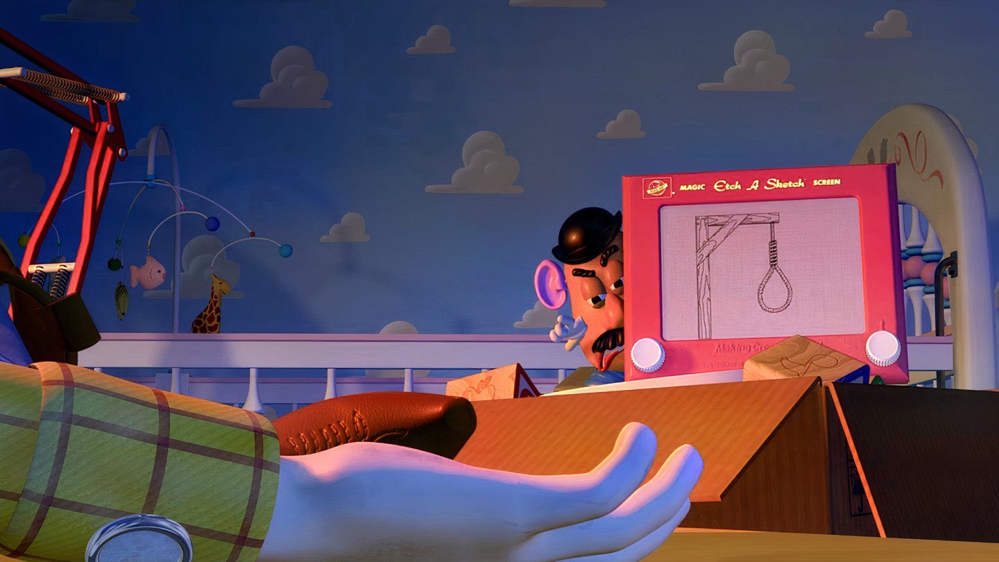 Mr. Potato Head in a scene from Toy Story