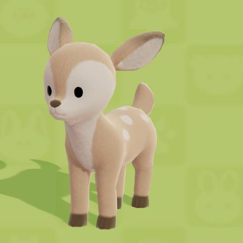 A brown baby deer in Heartopia