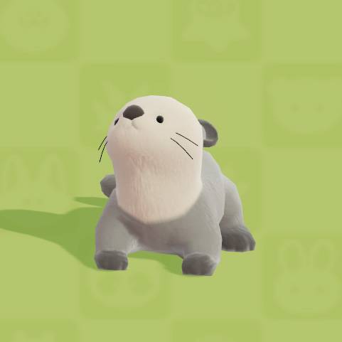 A sea otter laying down and looking up in Heartopia