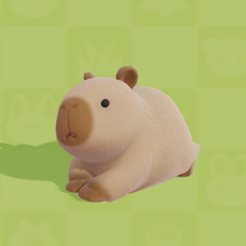A lounging capybara in Heartopia