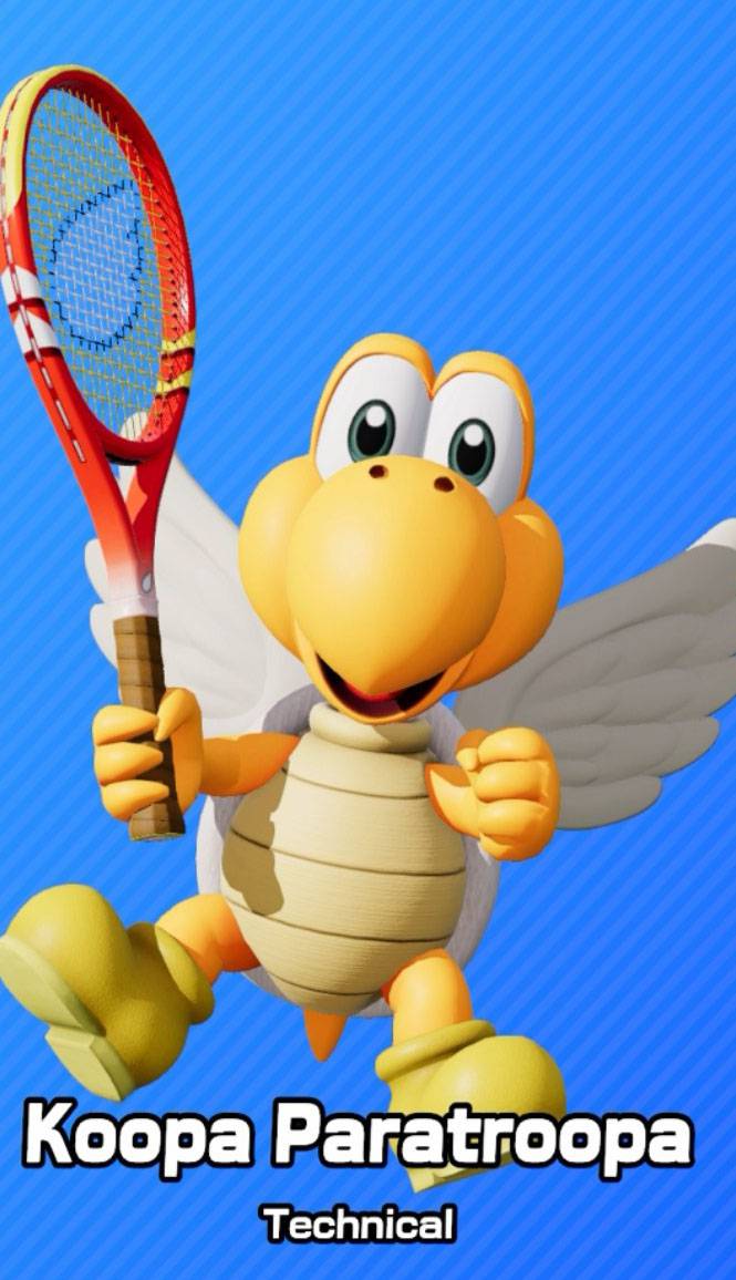 Yellow Koopa Paratroopa as seen in Mario Tennis Fever.
