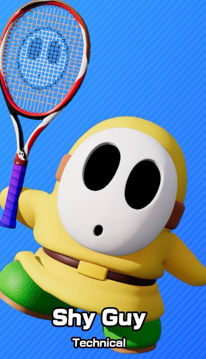 Yellow Shy Guy as seen in Mario Tennis Fever.