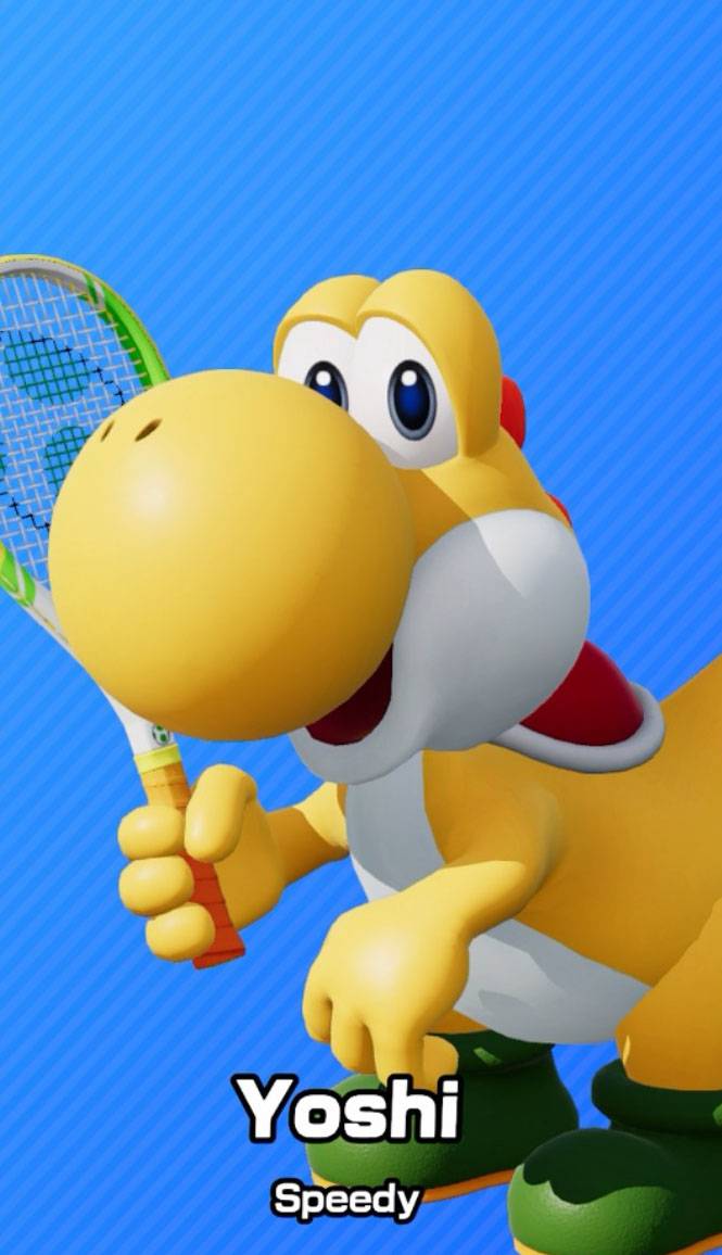 Yellow Yoshi as seen in Mario Tennis Fever.