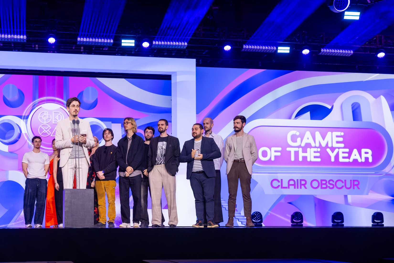 Sandfall Interactive receives the Game of the Year award at GDC 2026.