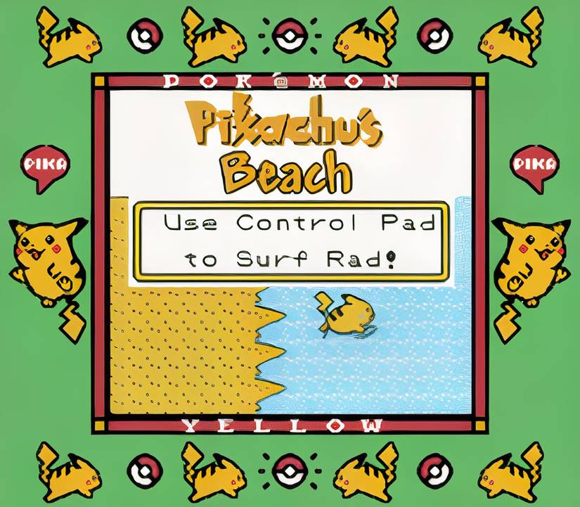 pokemon yellow pikachu's beach