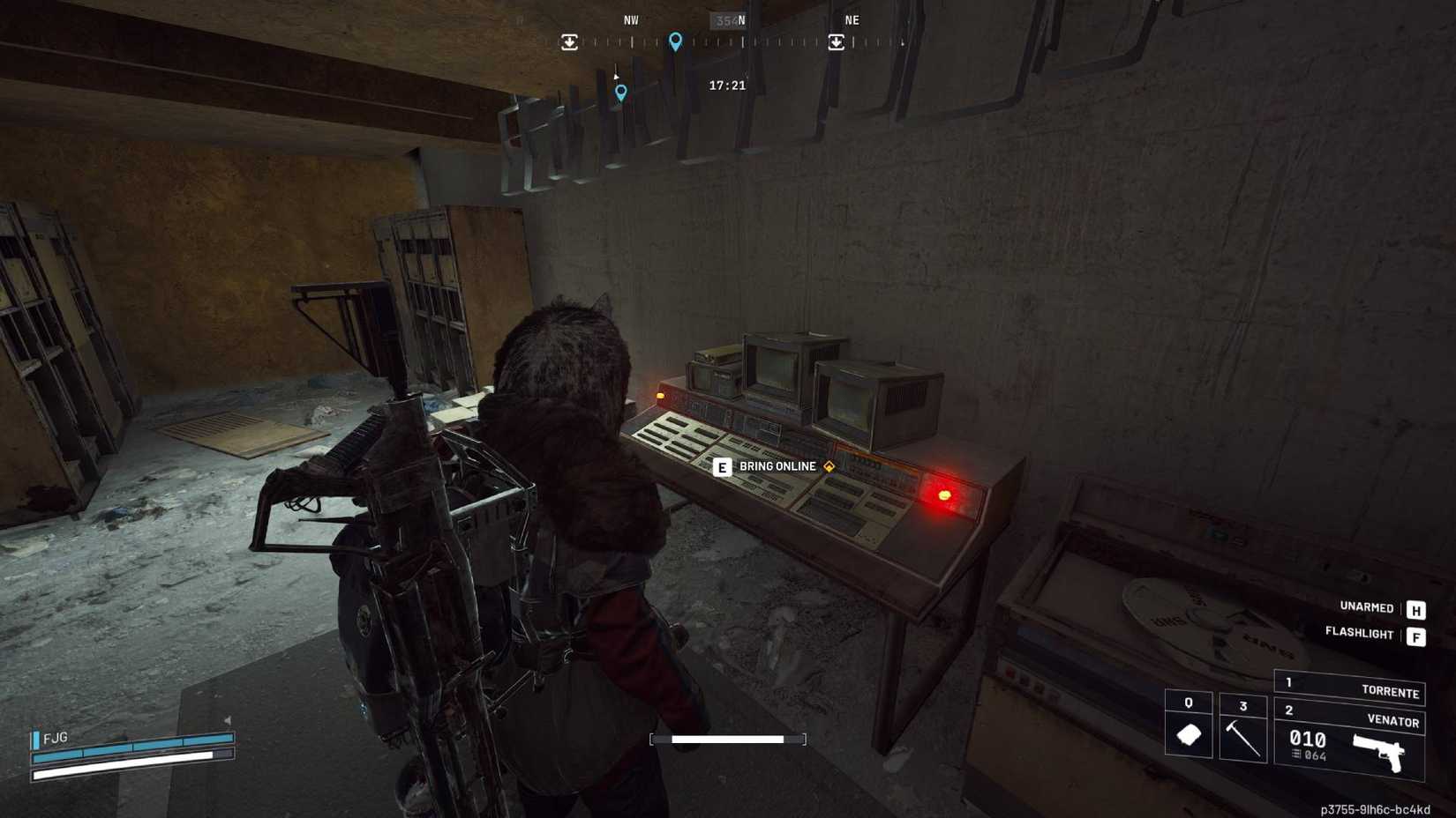 The player in Arc Raiders standing in front of the quest objective.