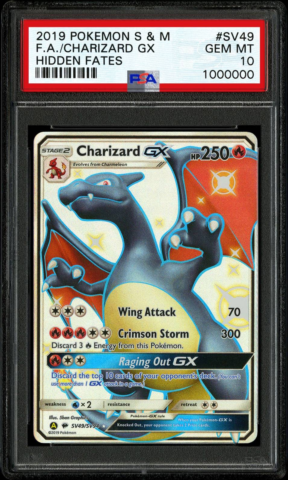 charizard gx graded
