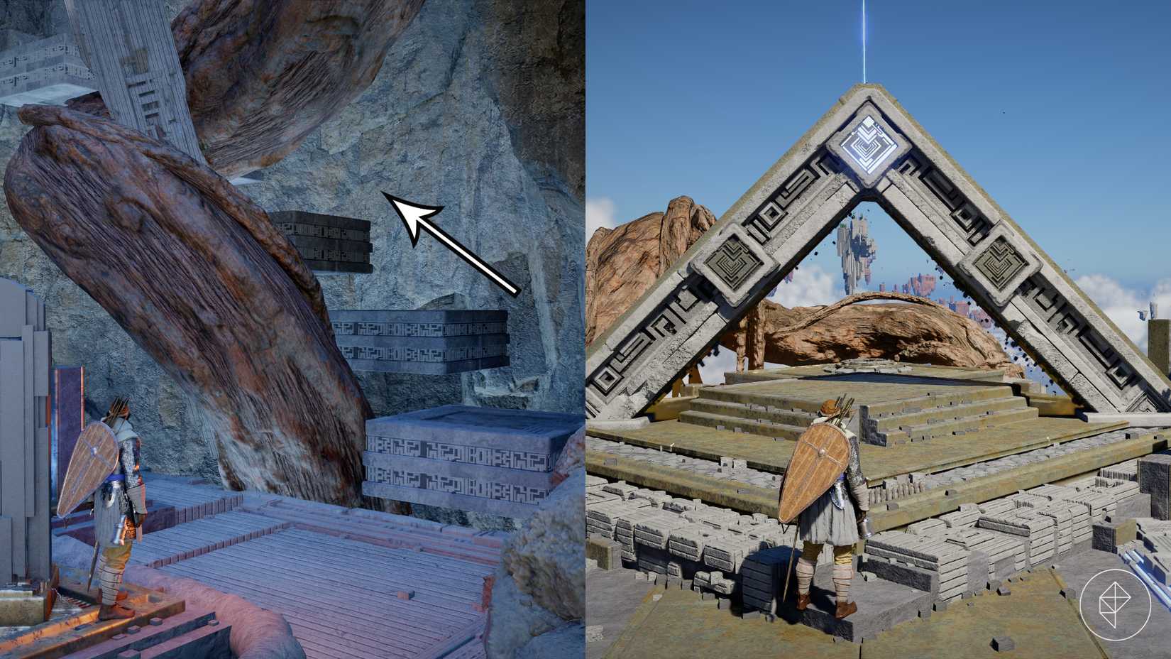 The path to the Precipice of Truth Abyss skybridge in Crimson Desert.