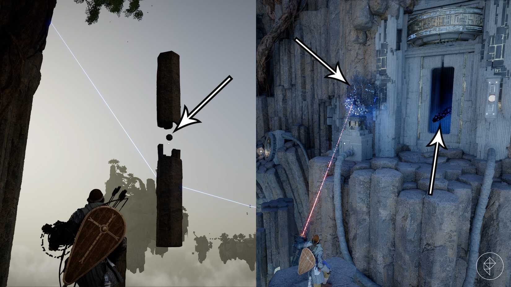 The second puzzle solution in the Precipice of Truth Abyss in Crimson Desert.