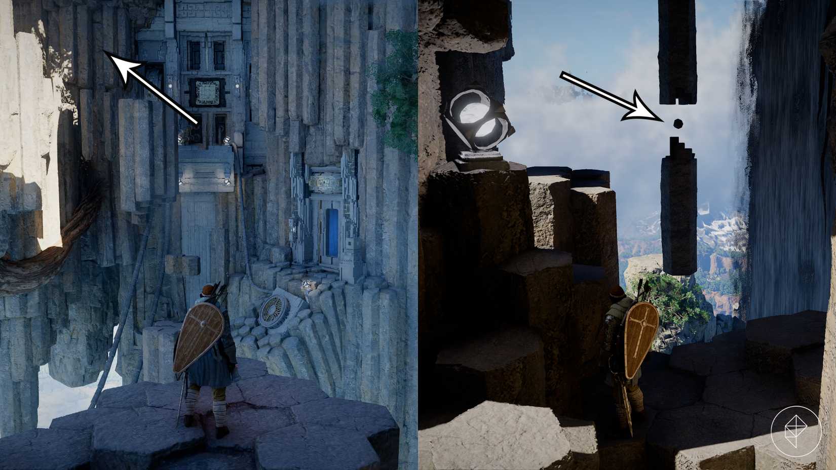 The third laser orb in the Precipice of Truth Abyss in Crimson Desert.