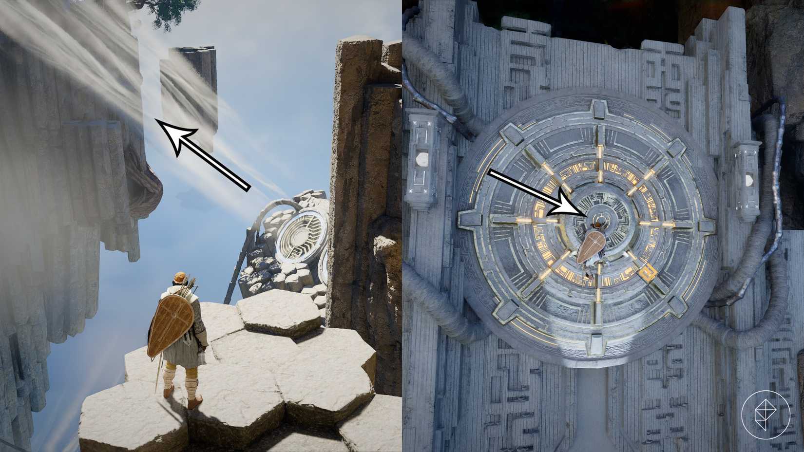 The final puzzle solution in the Precipice of Truth Abyss in Crimson Desert.