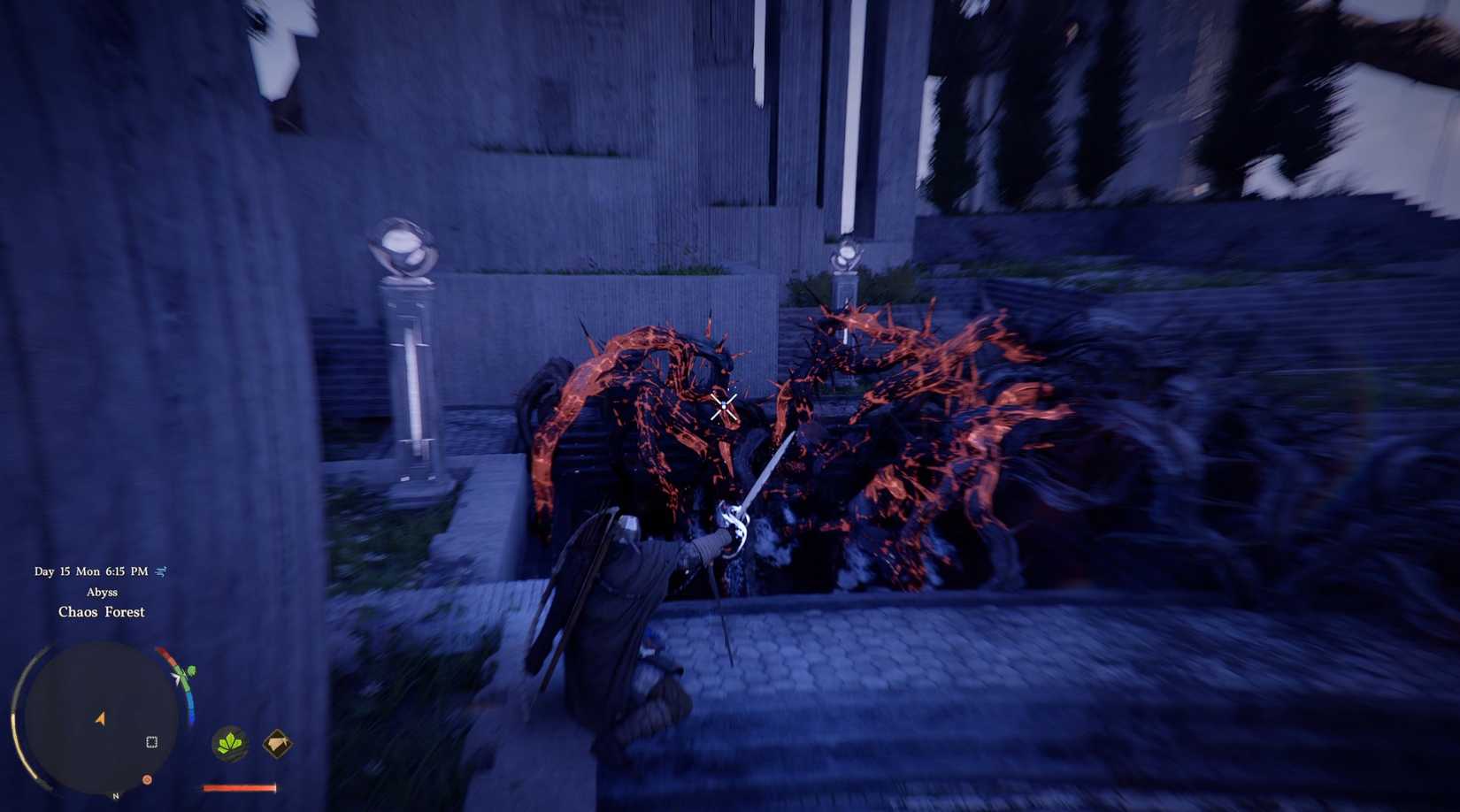 Kliff burning thorns in Crimson Desert