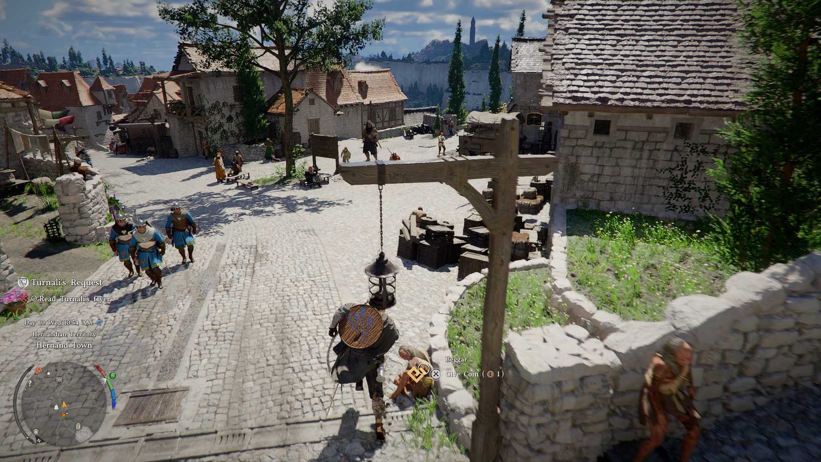 Kliff running over a beggar in Crimson Desert