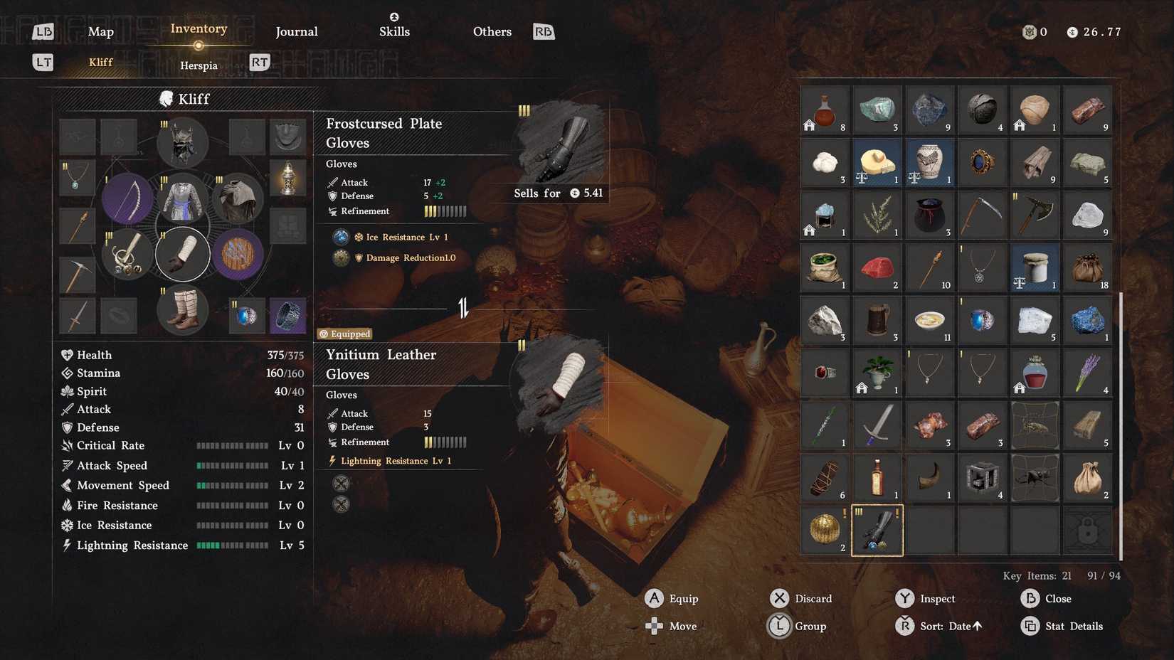 The Frostcursed Plate gloves in Crimson Desert