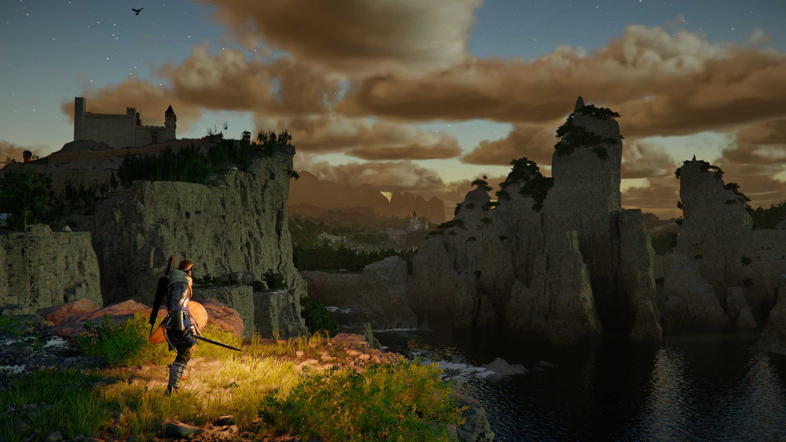 Kliff admires the view in Crimson Desert.