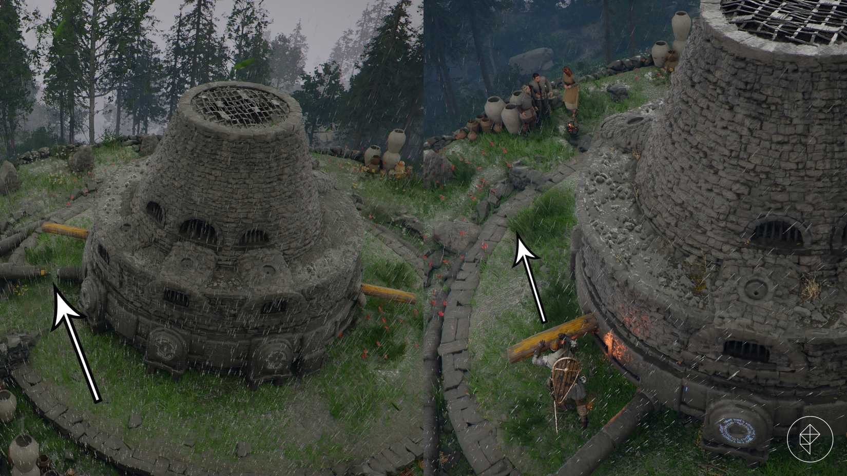 Kliff repairs the disconnected kiln in Crimson Desert.