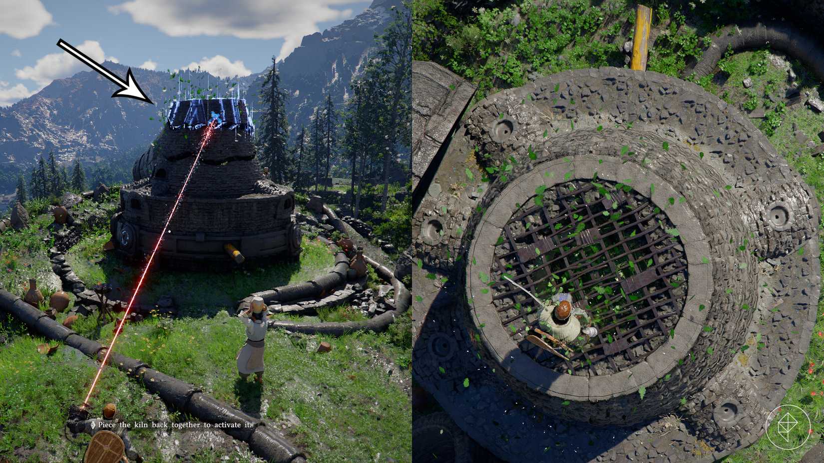 Kliff repairs the broken Crimson Desert kiln.