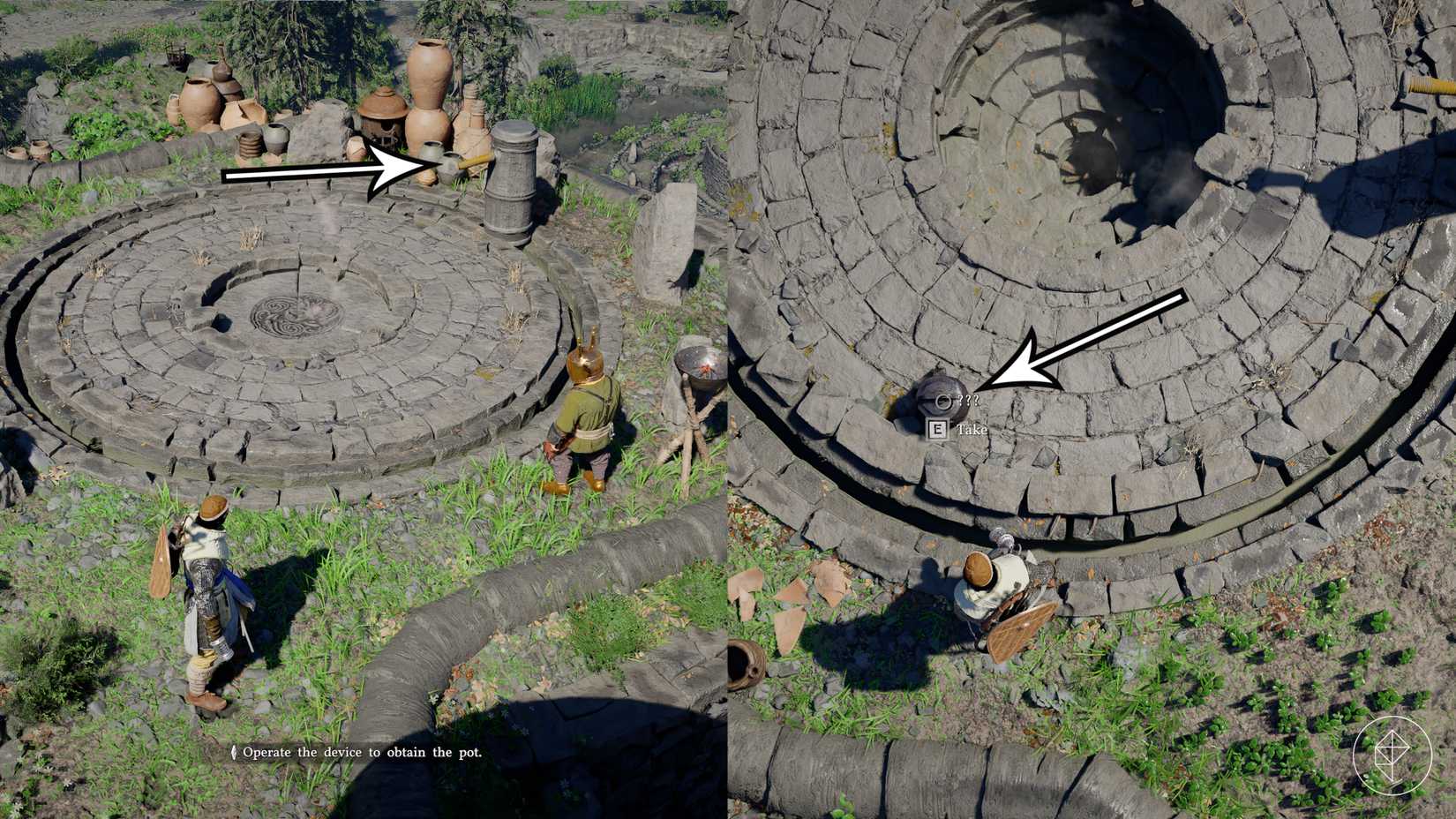 Kliff obtains the mysterious pot at the Crimson Desert Kilnden Workshop.