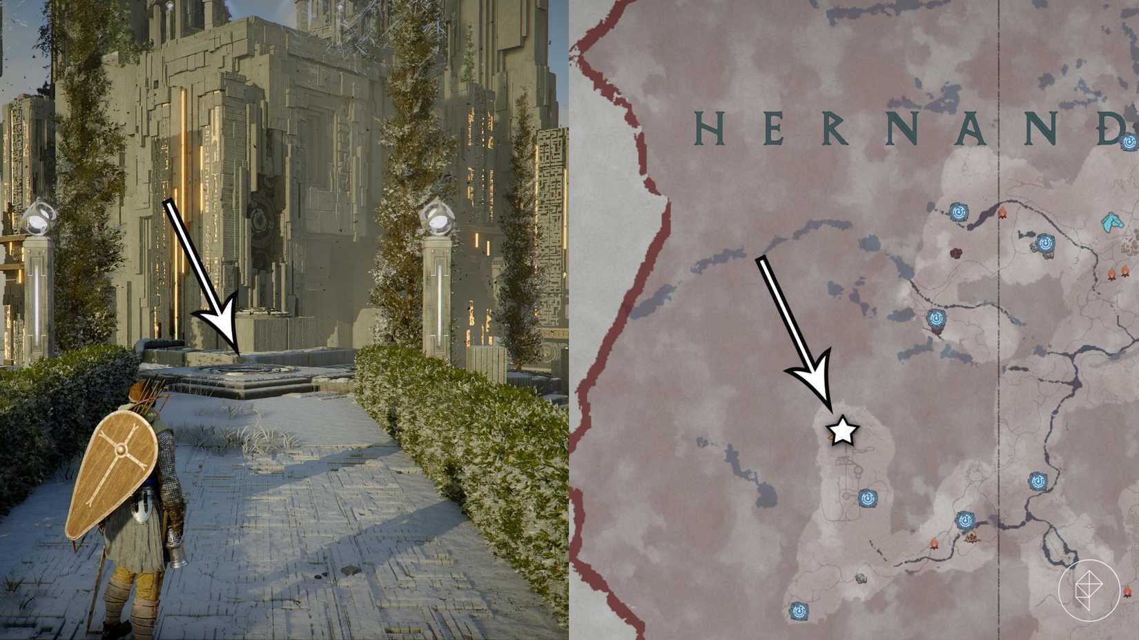 The map location of the Obsession and Madness Abyss, also known as the Sanctorum of Insight Abyss, in Crimson Desert.