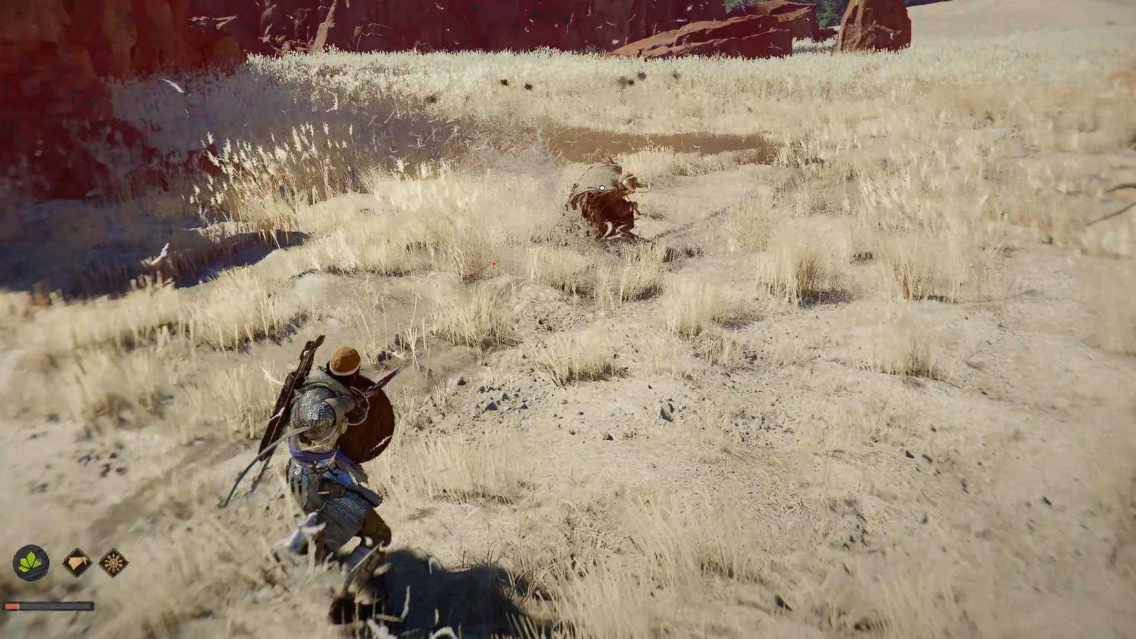 The Reed Devil uses his swift stab attack in Crimson Desert.