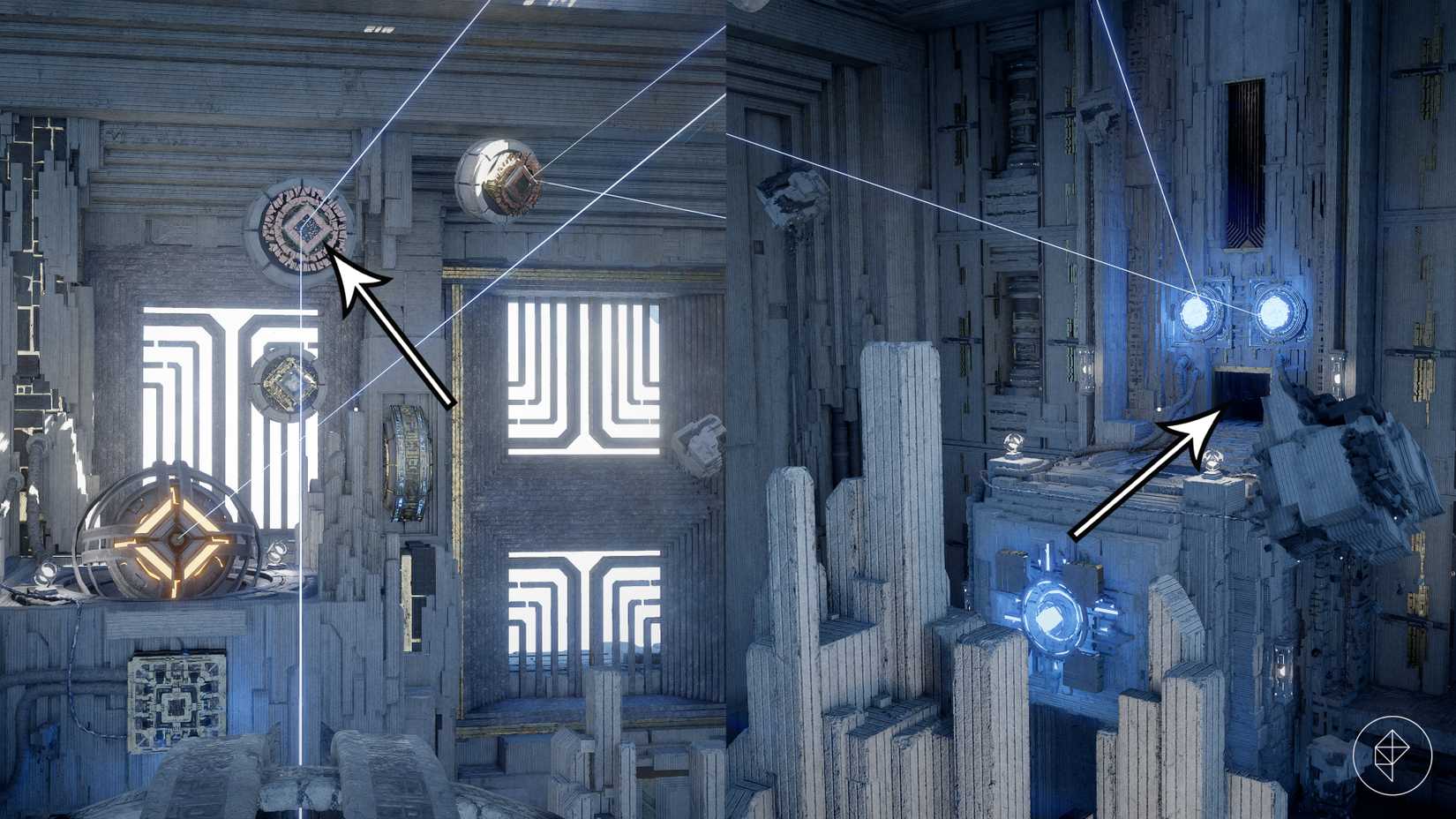 A player solves the second part of the Secret Garden Abyss puzzle in Crimson Desert.