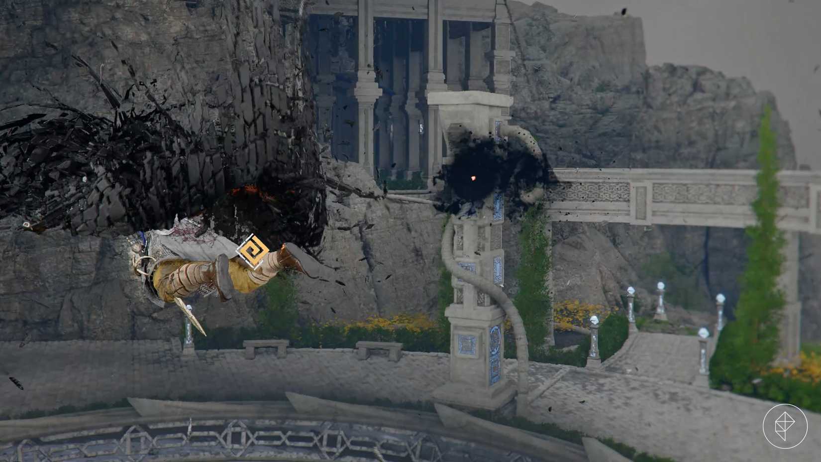 Kliff flies alongside Tenebrum in Crimson Desert.