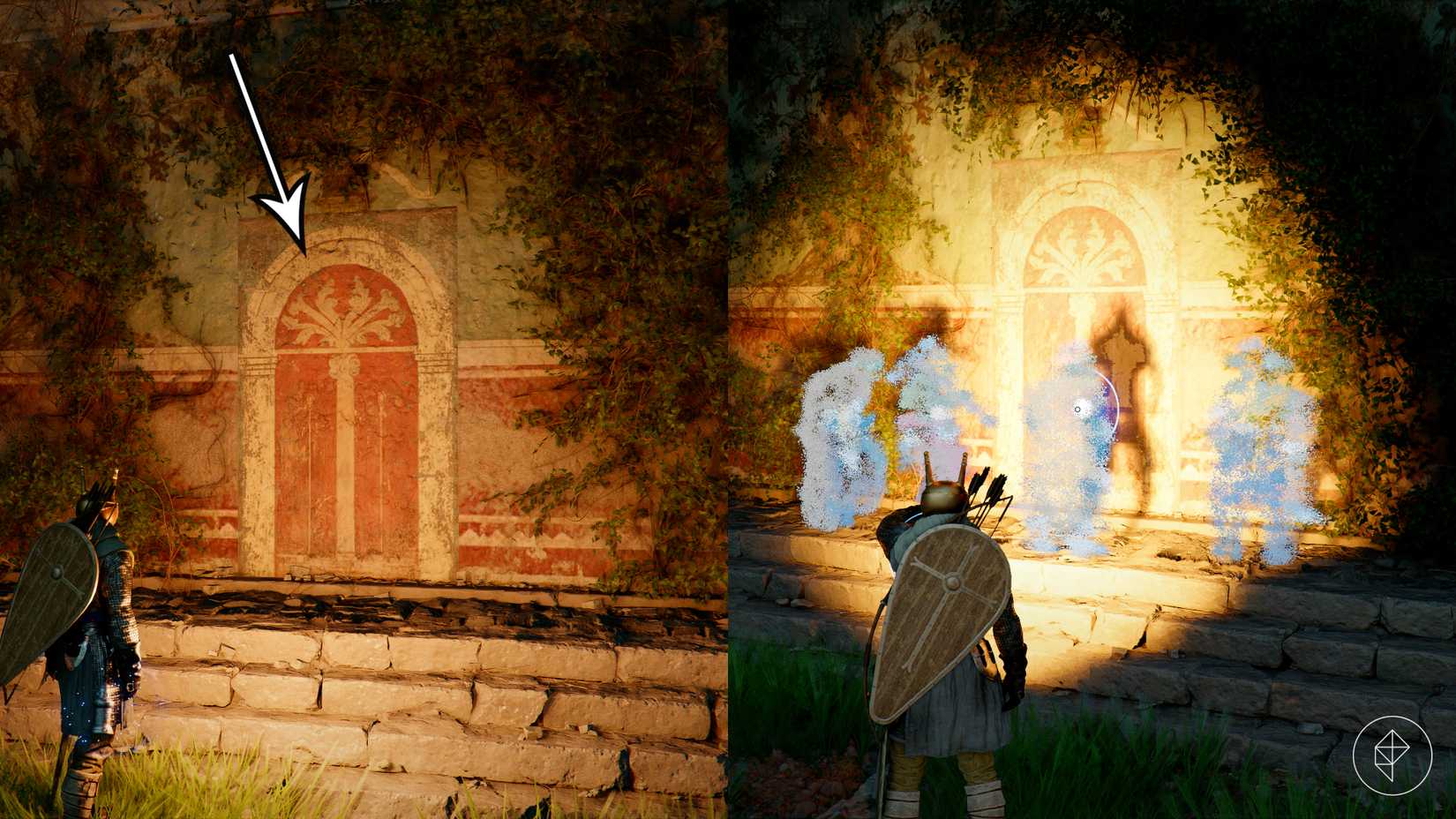 The entrance to the Dragon's Stone Chamber Ruins in Crimson Desert.