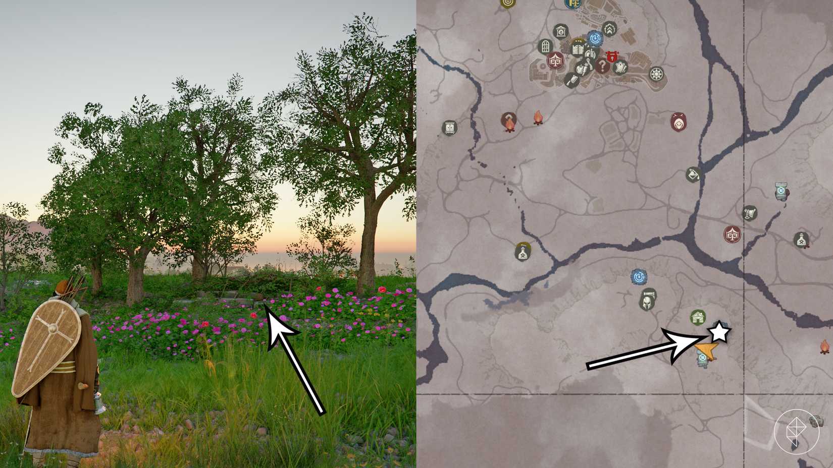 The mysterious energy location on a hidden abyss nexus in Crimson Desert's Thinker's Meadow.
