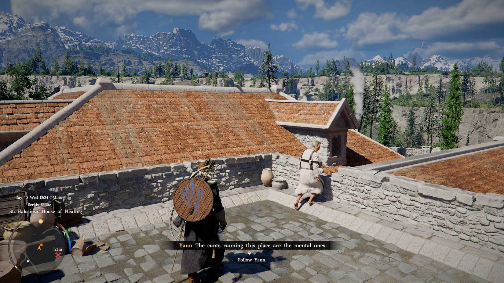 Yann swearing in Crimson Desert