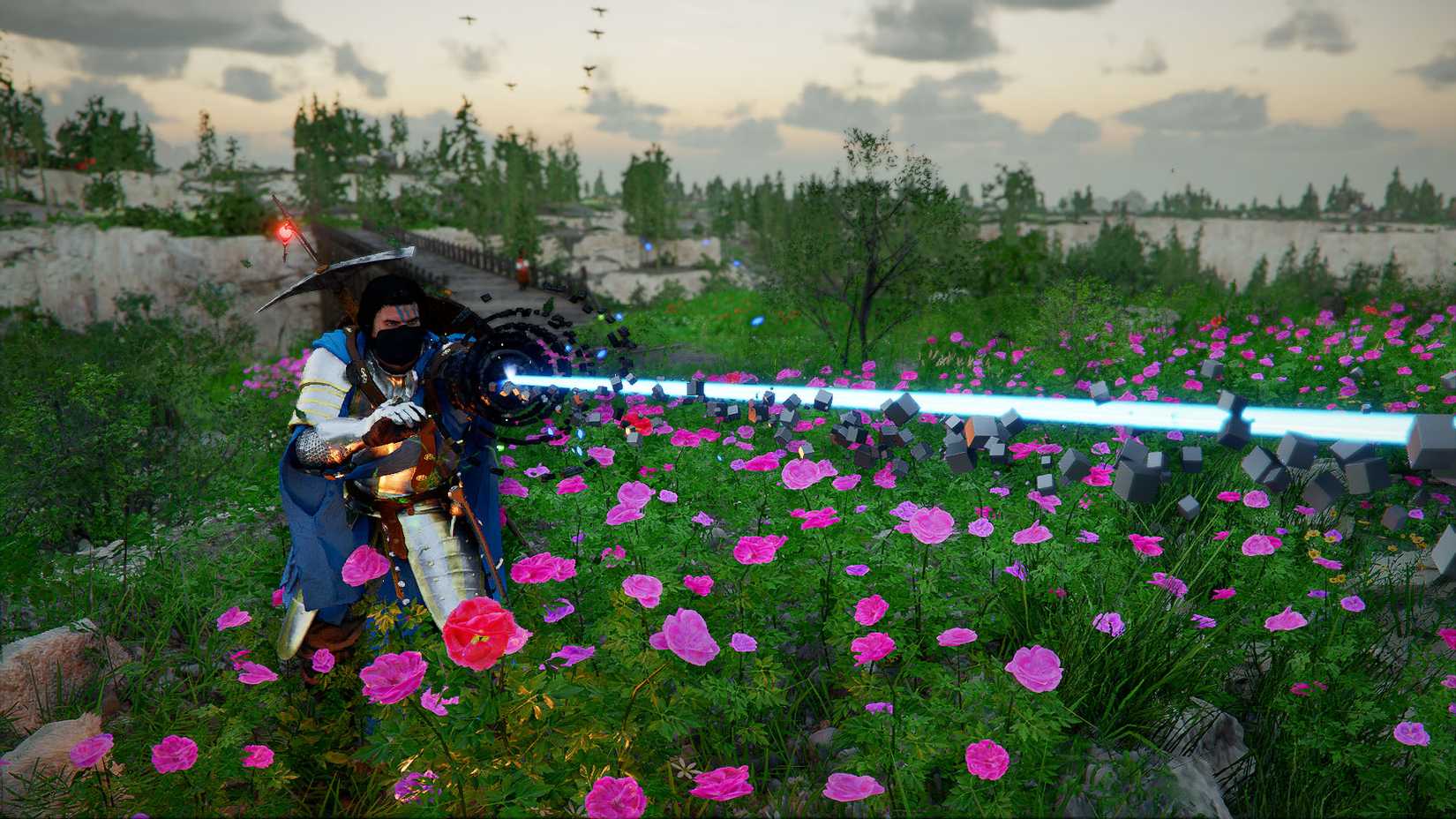 A Crimson Desert screenshot showing Kliff using his skill Axiom Force