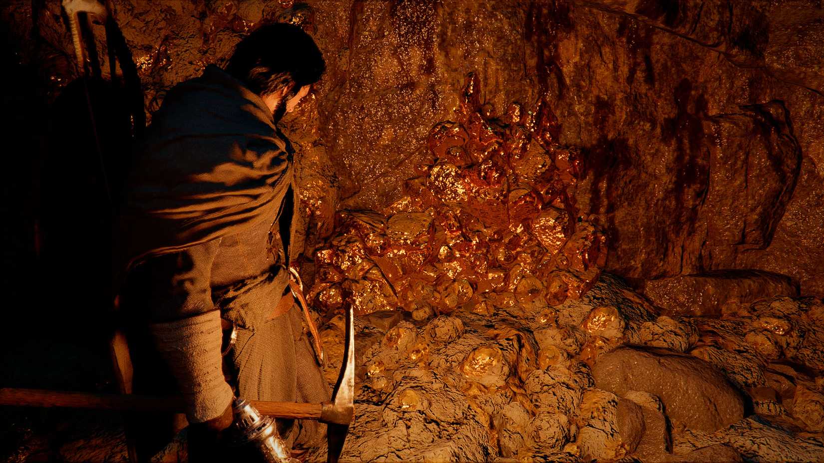 A Crimson Desert screenshot showing a gold node