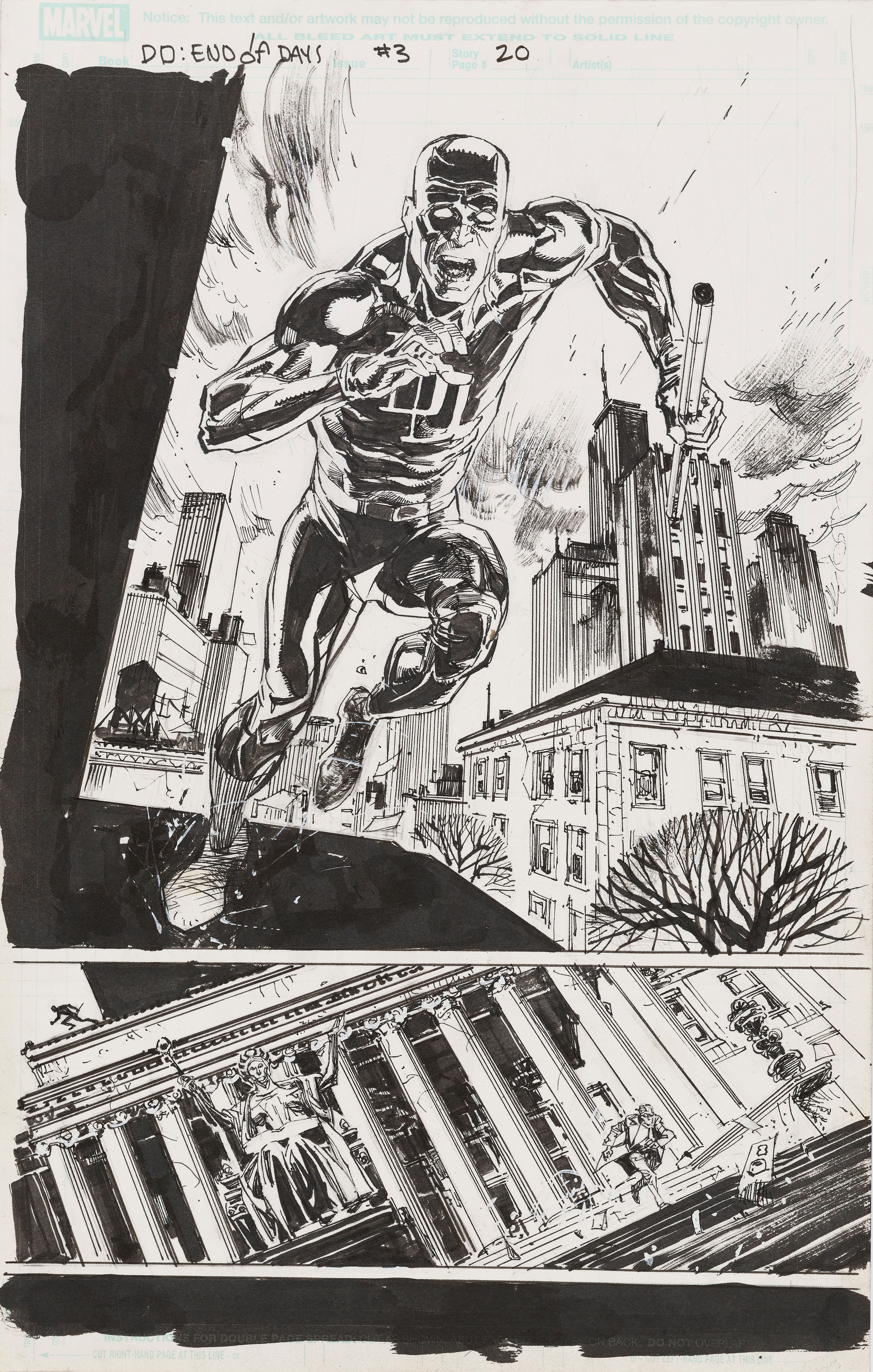 End of Days #3 page showing Daredevil in action