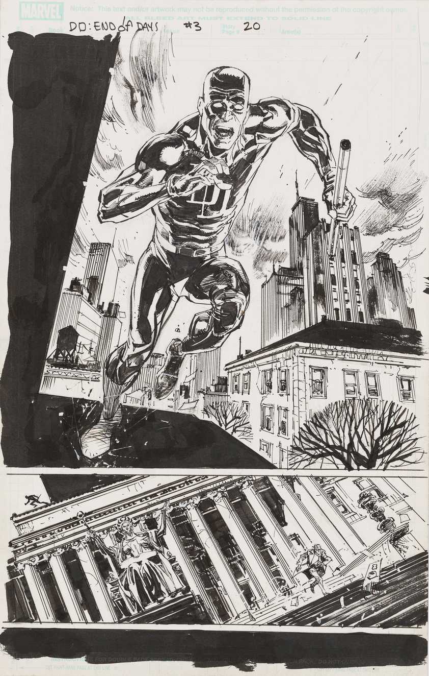 End of Days #3 page showing Daredevil in action