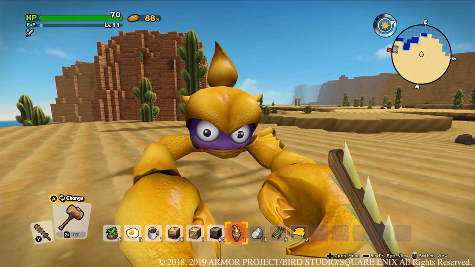 A scorpion foe in Dragon Quest Builders 2