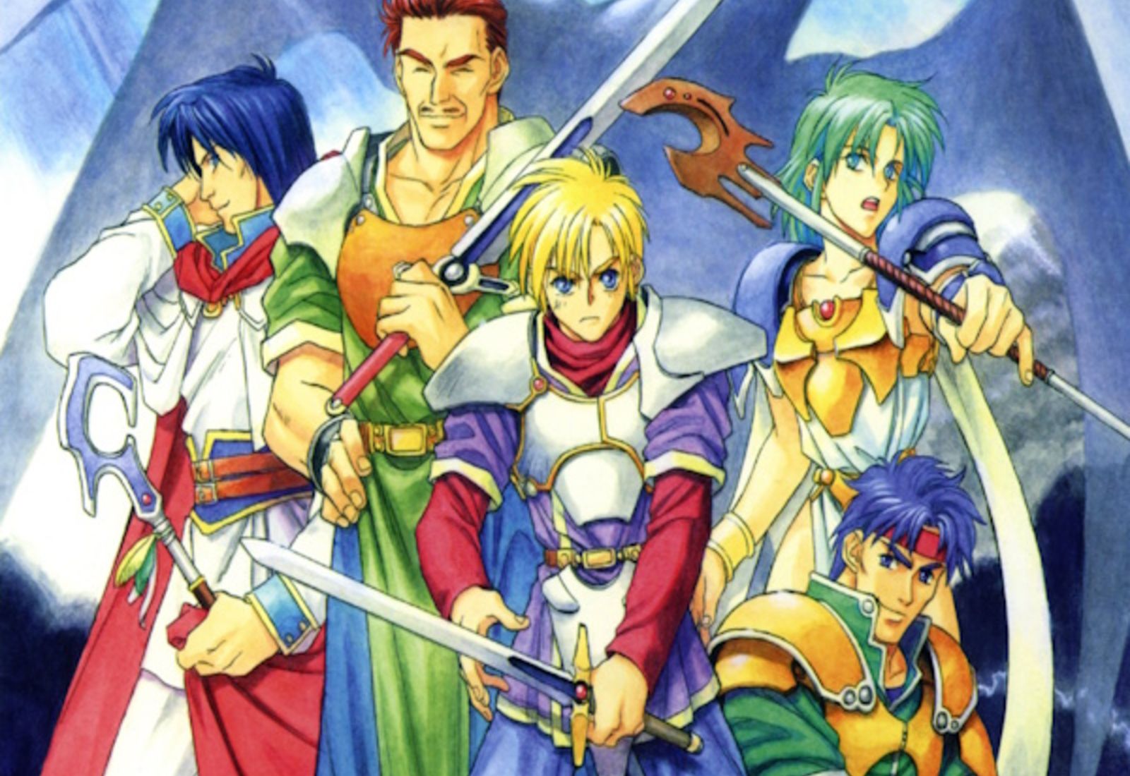 dragon slayer Falcom game promotional image with the heroes of the game