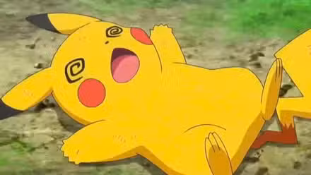 pikachu fainted in the Pokémon anime