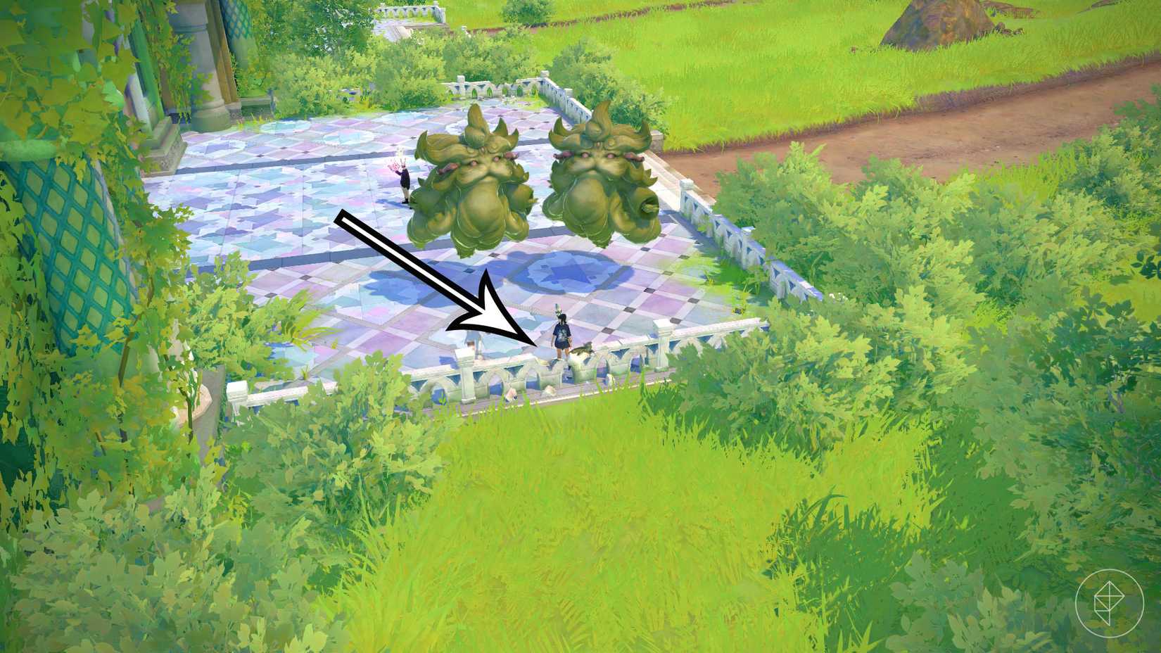 A montage using a Final Fantasy 14 screenshot to show where ther' s broken fence in the new Variant Dungeon